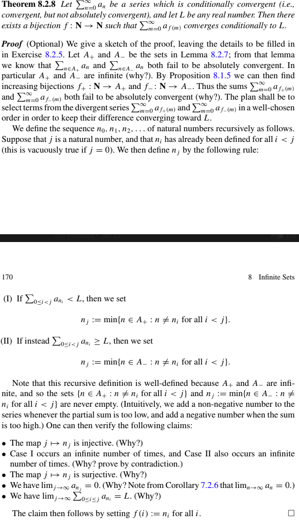 Problem 8.2.5 from Tao&rsquo;s Analysis